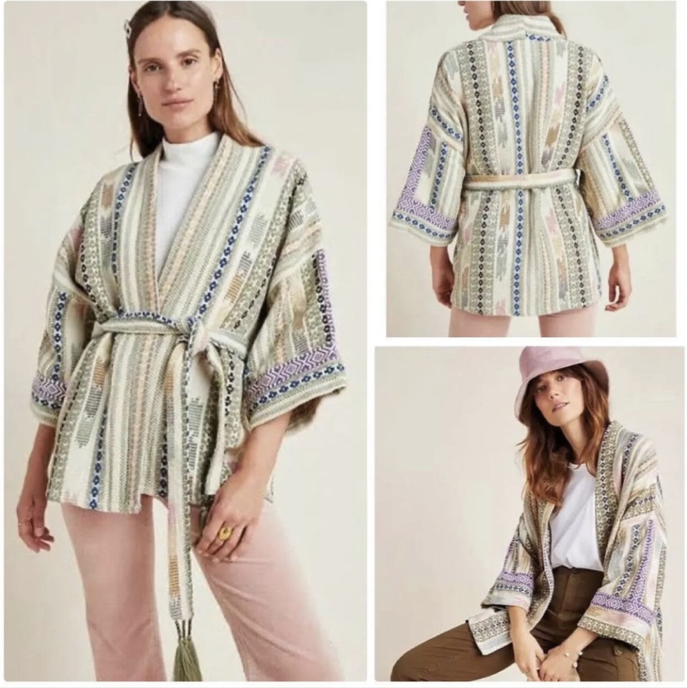 Anderson & Lauth Anthropologie Belted mattie kimono cardiganWomen's one size